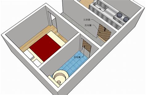 冰箱對廁所隱藏門